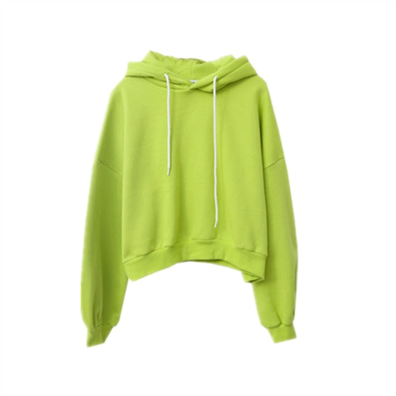 Kvinders afslappede cropped hoodie med voluminøse ærmer Stilla