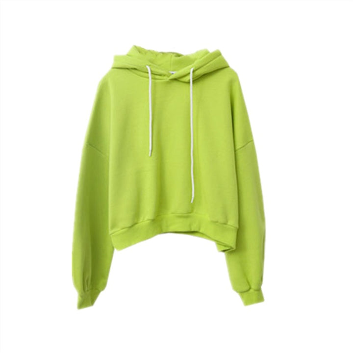 Kvinders afslappede cropped hoodie med voluminøse ærmer Stilla