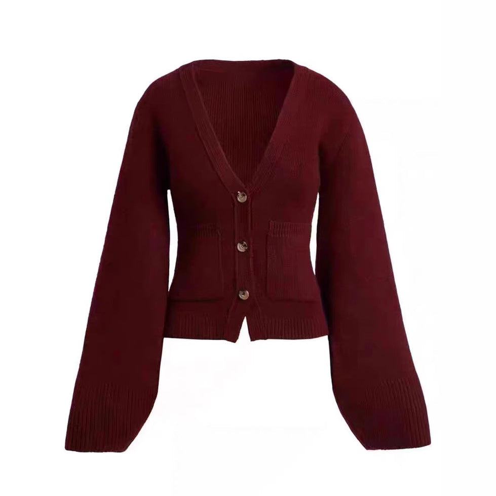 Femme Chunky Strikcardigan med elegant knapdetalje Stilla