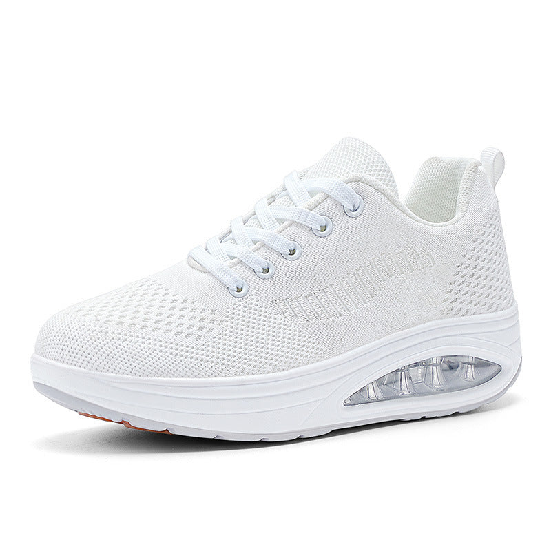 Dame nan åndbar plateau-gå-sneaker med synlig luftkammer og ortopædisk komfortsål Skovae