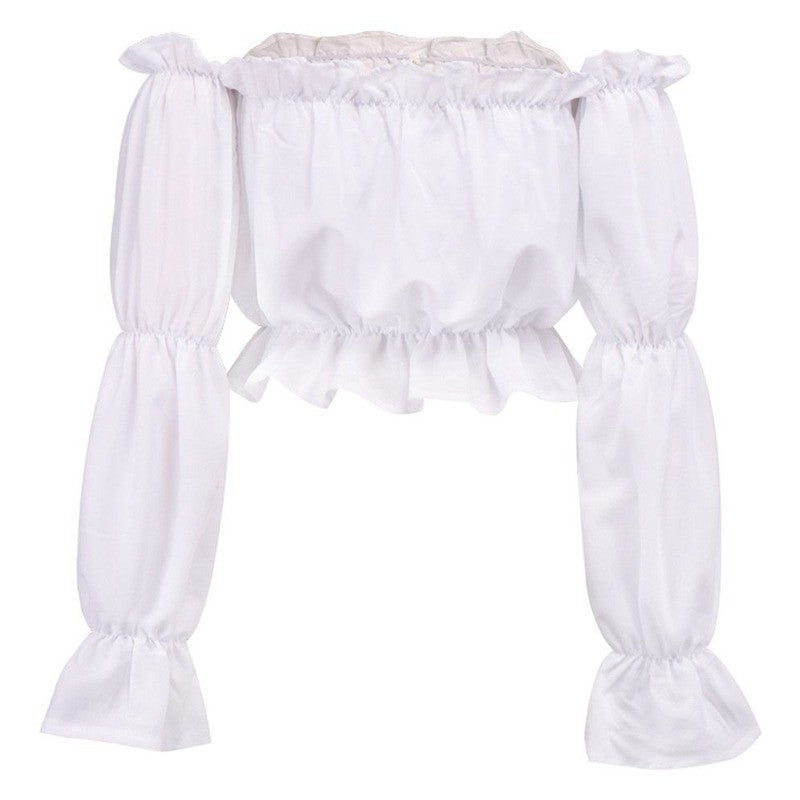 Dame Off-Shoulder Bluse med Rüschendetails Skovae