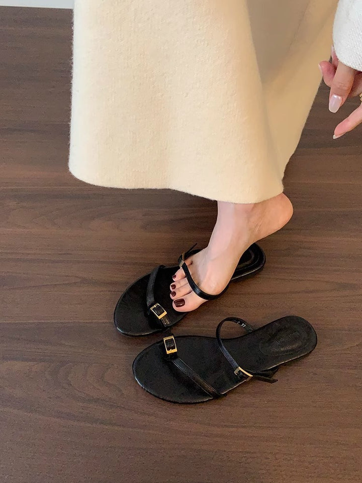 Damer Elegante Minimalistiske Glid-Sandaler Stilla
