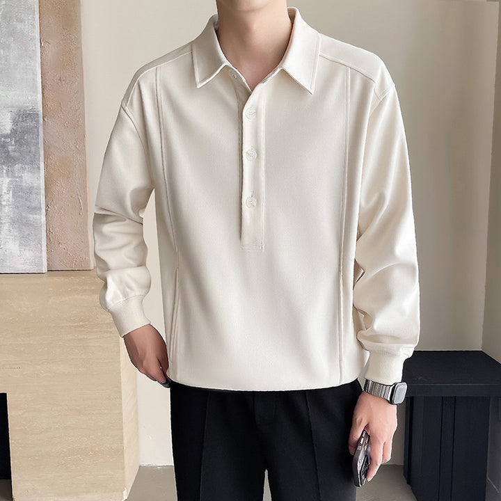 Herrer moderne Button-Up Pullover Sweater Stilla