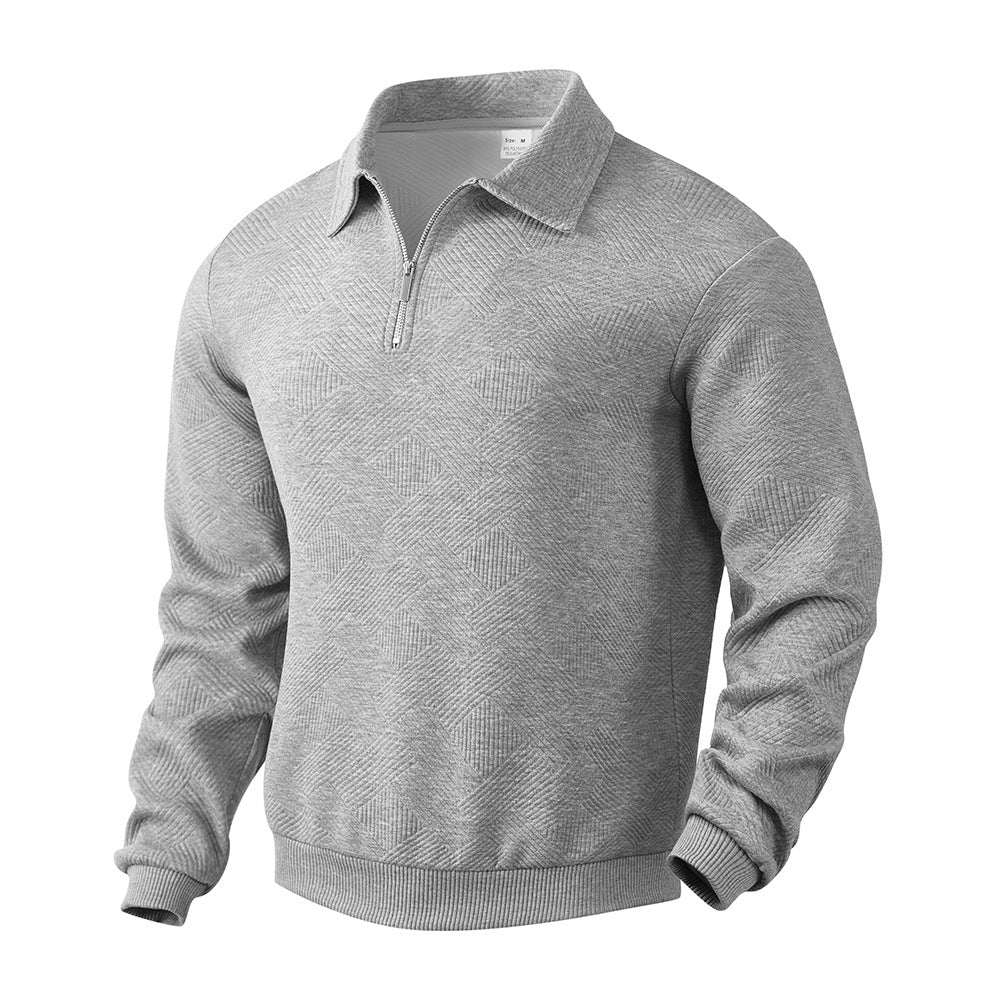 Herre sporty sweatshirt med struktureret design og praktisk lynlås Stilla