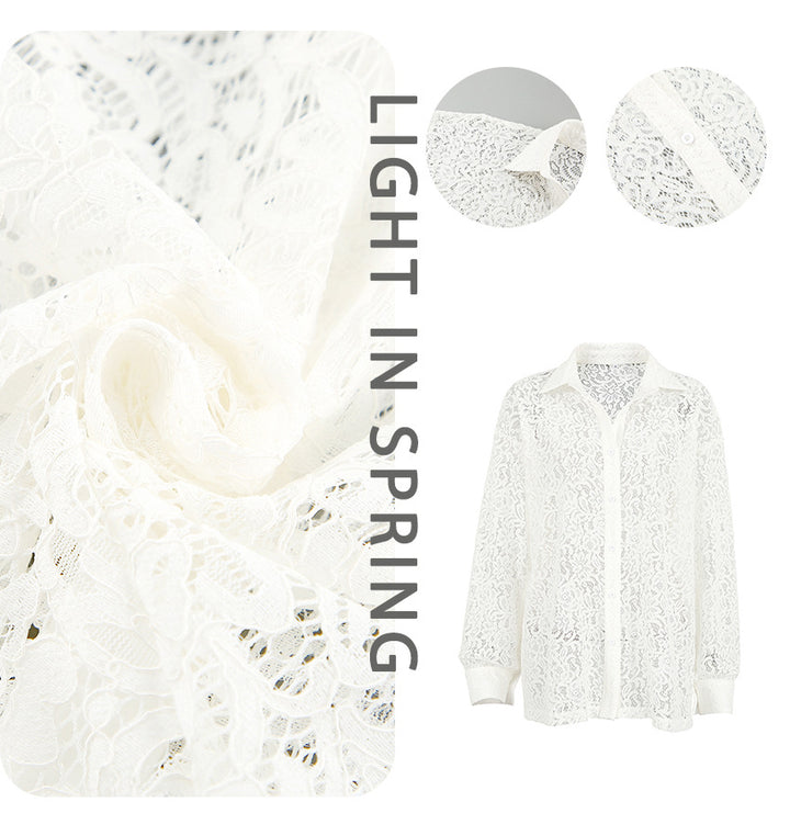 Dame spidsbluse i casual oversized-snit med praktiske lommer Stilla