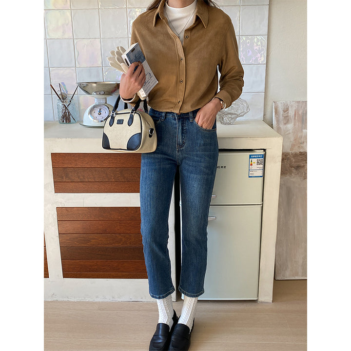 Kvinders afslappede bluse med fine knapper Stilla