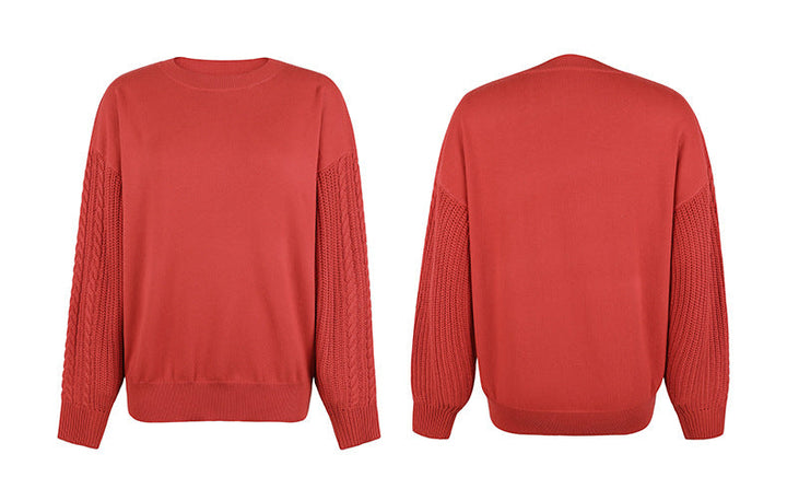 Stilla | Afslappet O Hals Langærmet Ensfarvet Løs Sweatshirt