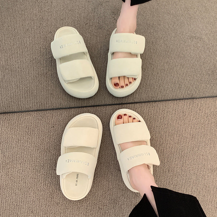 Femme Comfort Slide Sandaler med justerbare remme Stilla