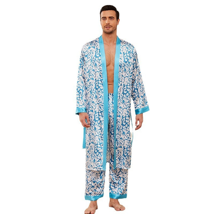 Herrer pyjamas med elegant kimono-design Stilla