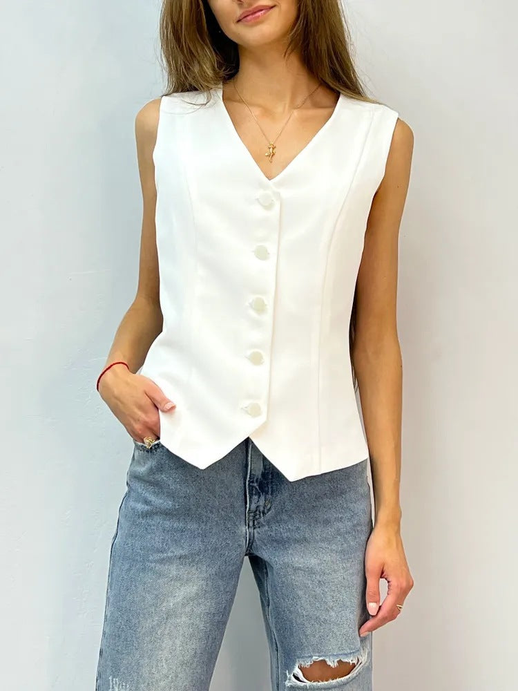 Dame skræddersyet blazer med ruffle-detaljer og transparente ærmer Stilla
