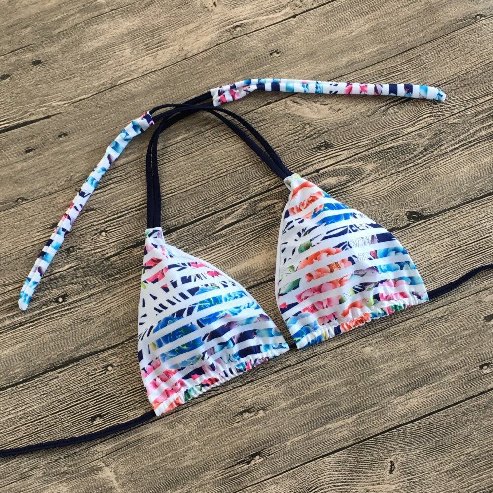 Dame Triangel-Bikini med raffinerede snøre detaljer og elastisk pasform Stilla