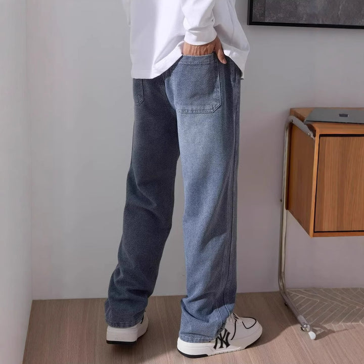 Herrer afslappet denim langbukser med elastisk talje Stilla
