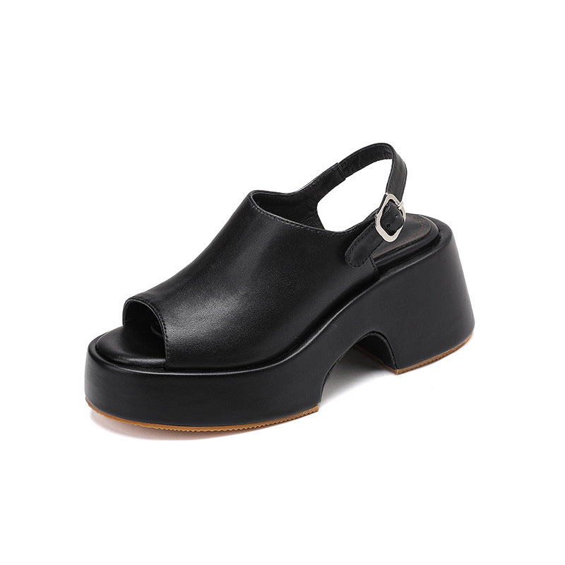 Femme Plattform Open-Toe Slingback Sandaler Stilla
