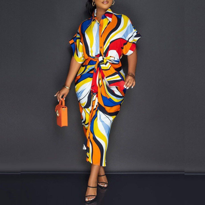 Dame Denim Patchwork Midi Kjole Stilla