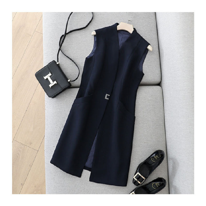 Damer asymmetrisk blazer-kjole i minimalistisk design Stilla