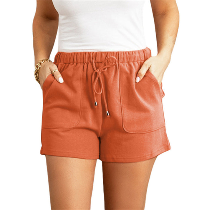 Dame behagelige Sweatshorts med elastisk talje og praktiske lommer Stilla