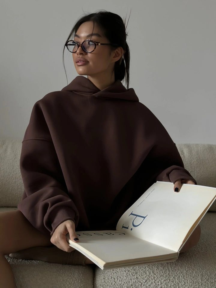 Dame Oversized Hættepullover Stilla