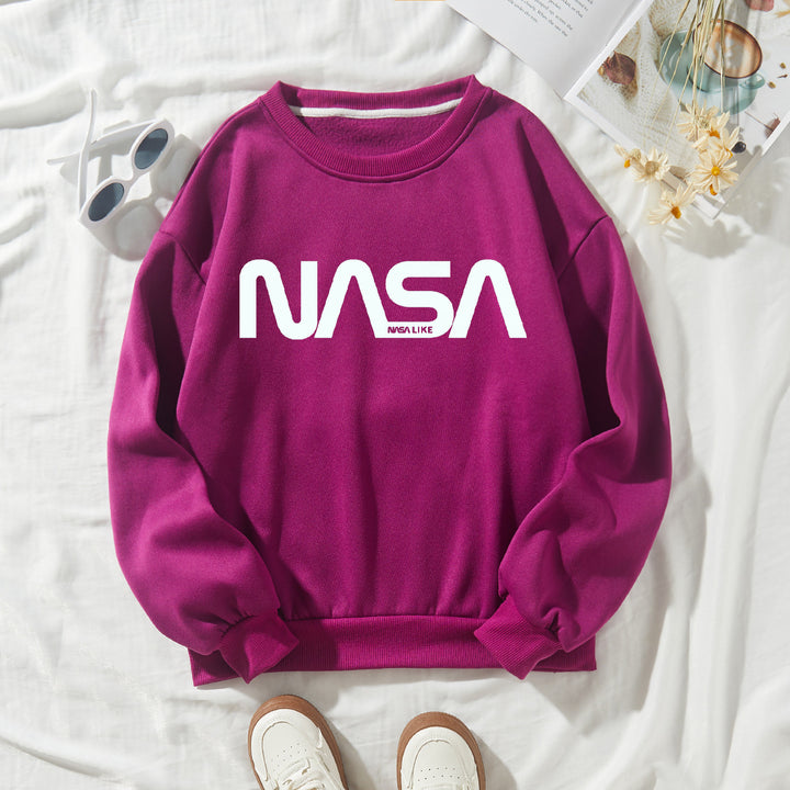 Kvinders afslappede sweatshirt med stort NASA-logo Skovae
