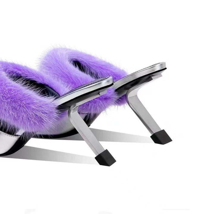 Femme Spitz-Tå Faux-Fur Slipper Mules Stilla