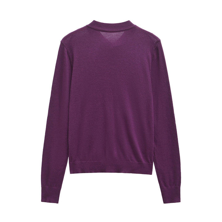 Femme Sløjfe-krav Tie Cardigan Pullover Stilla