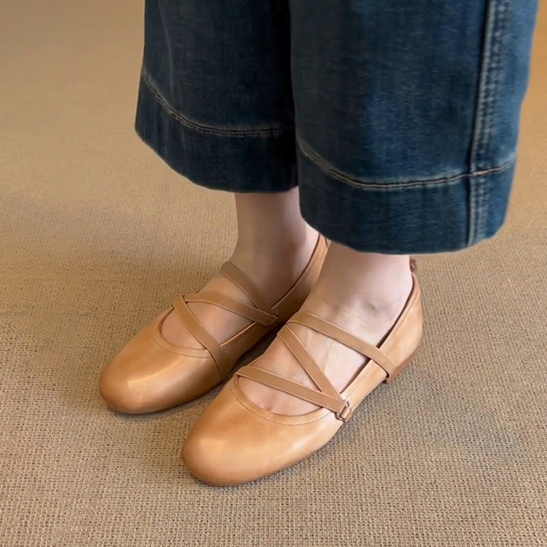 Dame Komfortable Krydsbånd Ballerina Sko Stilla