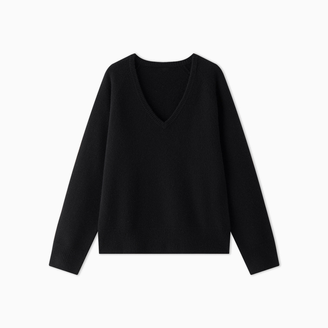 Kvinders hyggelige V-hals sweater Stilla