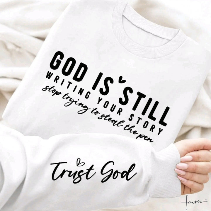 Kvinders sweatshirt med inspirerende tekst og blødt materiale Skovae