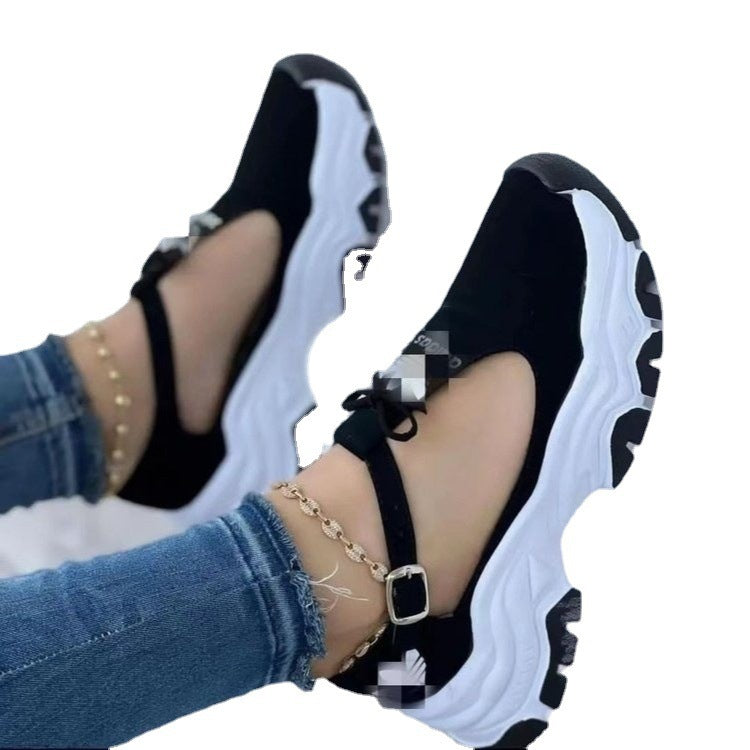 Dame Sporty Sneakers med justerbar rem og åndbar sål Stilla