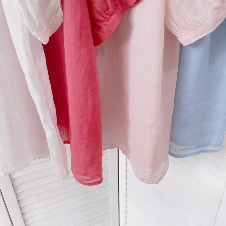 Femme Stilfulde Korte ærmer Broderet Bluse Stilla