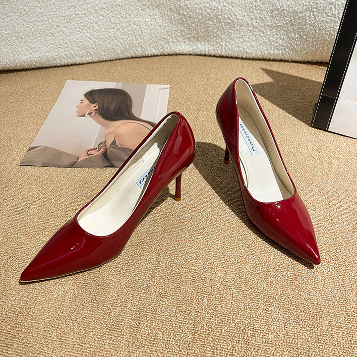 Dame Læder Stiletto Højhælede med elegant spidse tådesign Stilla