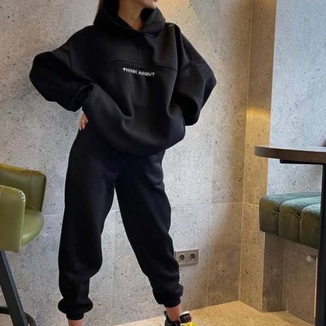 Stilla | Trendy Trykt Sweatshirt Sports Fritids Sæt