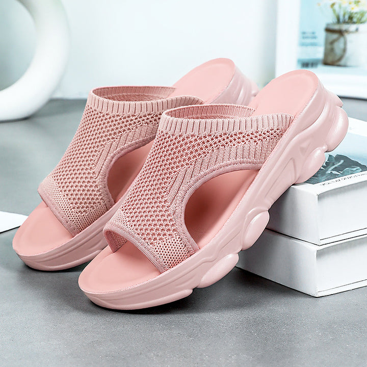 Femme Open-Toe Strikkesandaler med polstret sål Stilla
