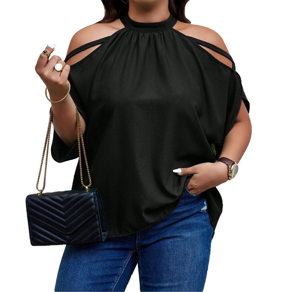 Dame skulderfri top med fashionable cut-out detaljer Stilla