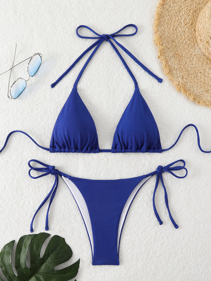 Dame Triangel-Bikini med justerbare stropper og sidelukninger Stilla