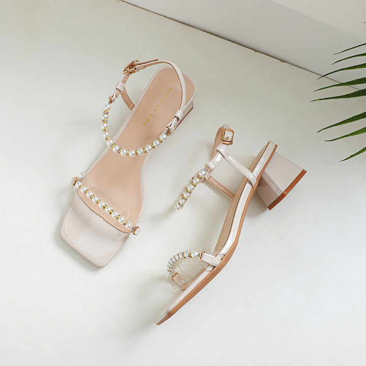 Femme Elegante Blokhæl Sandaler Stilla