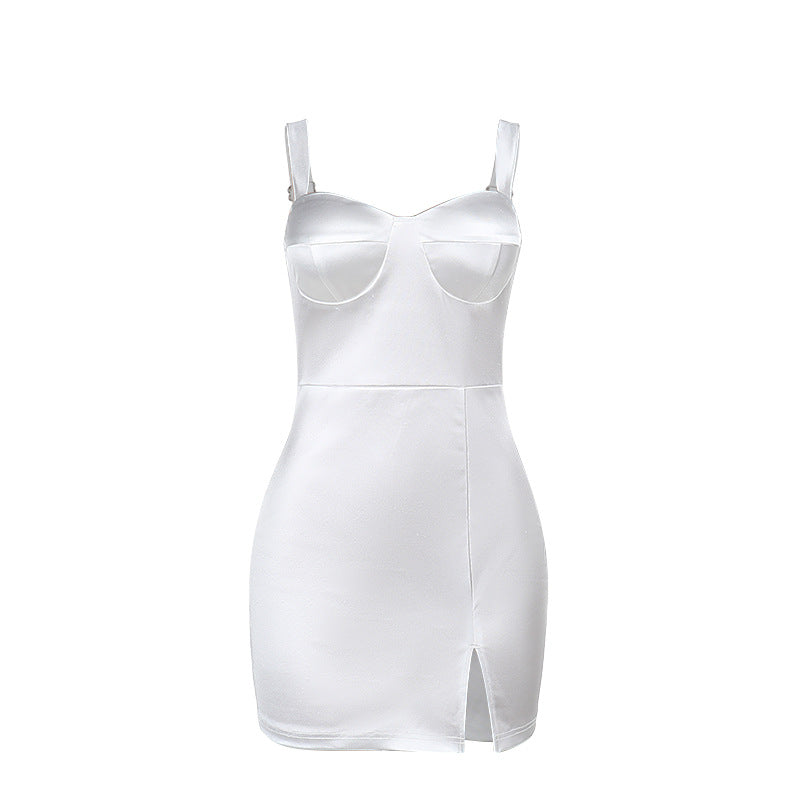 Dame Struktureret Satin Bodycon Kjole Stilla