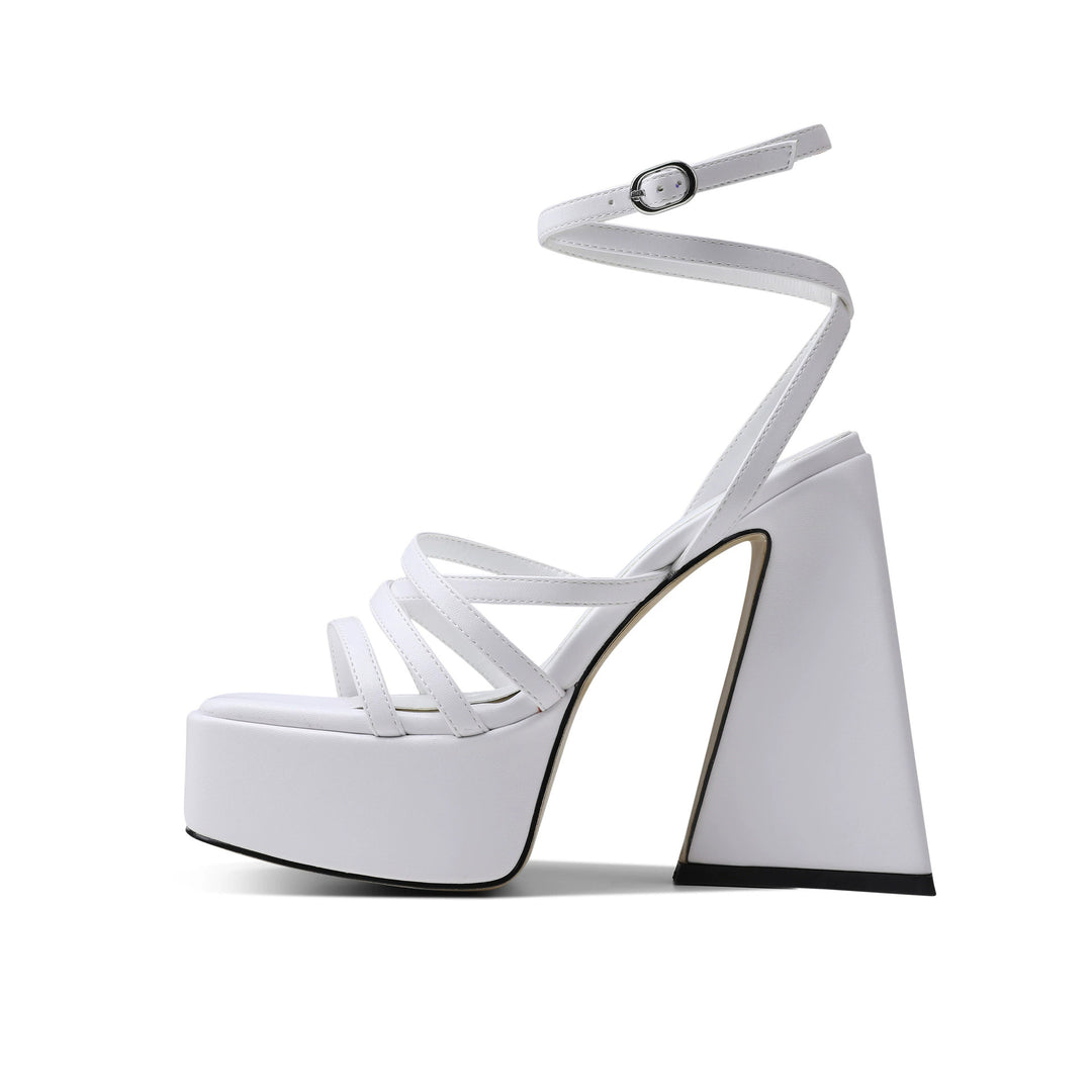 Femme Strappy High-Platform Sandaler med geometrisk hæl Stilla