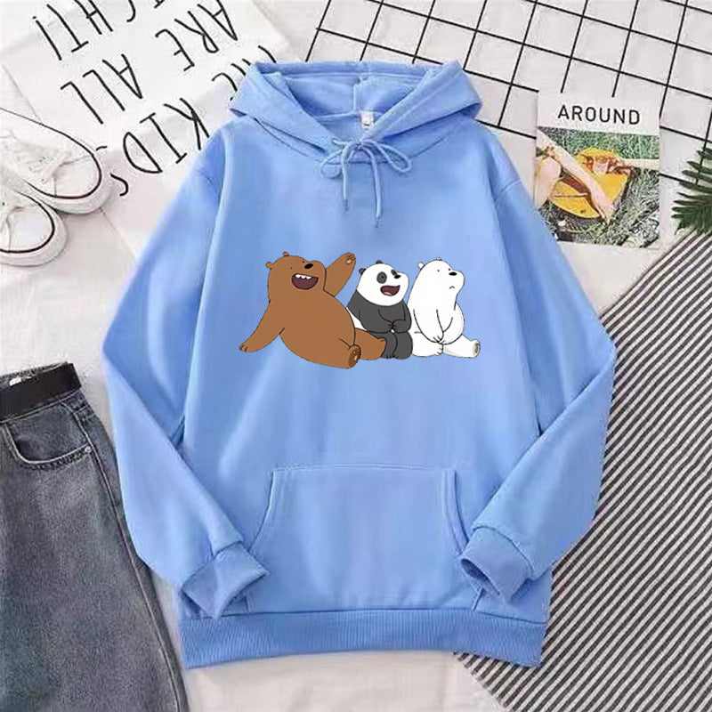 Dame hoodie med humoristisk dyremotiv Skovae