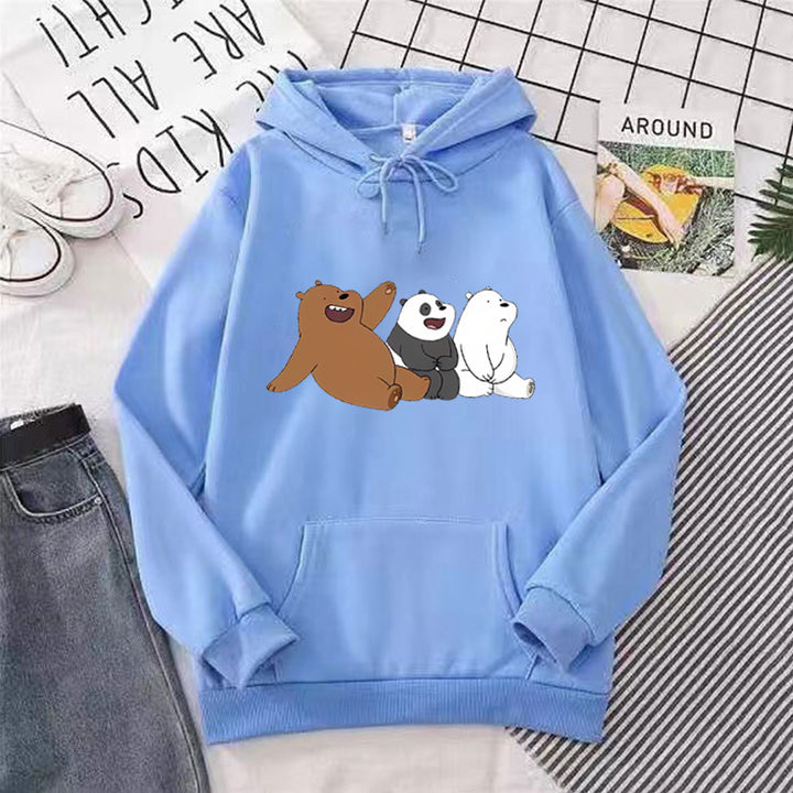 Dame hoodie med humoristisk dyremotiv Skovae