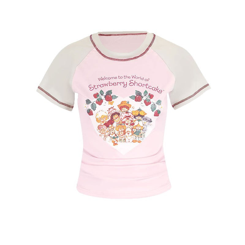 Dame T-shirt med sødt grafikdesign og komfortabel pasform Skovae