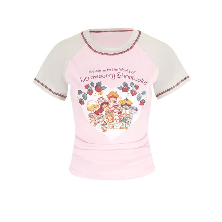 Dame T-shirt med sødt grafikdesign og komfortabel pasform Skovae