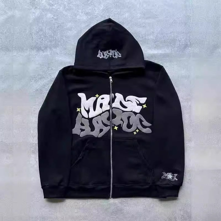 Kvinder Hoodie med unikt graffiti design Skovae