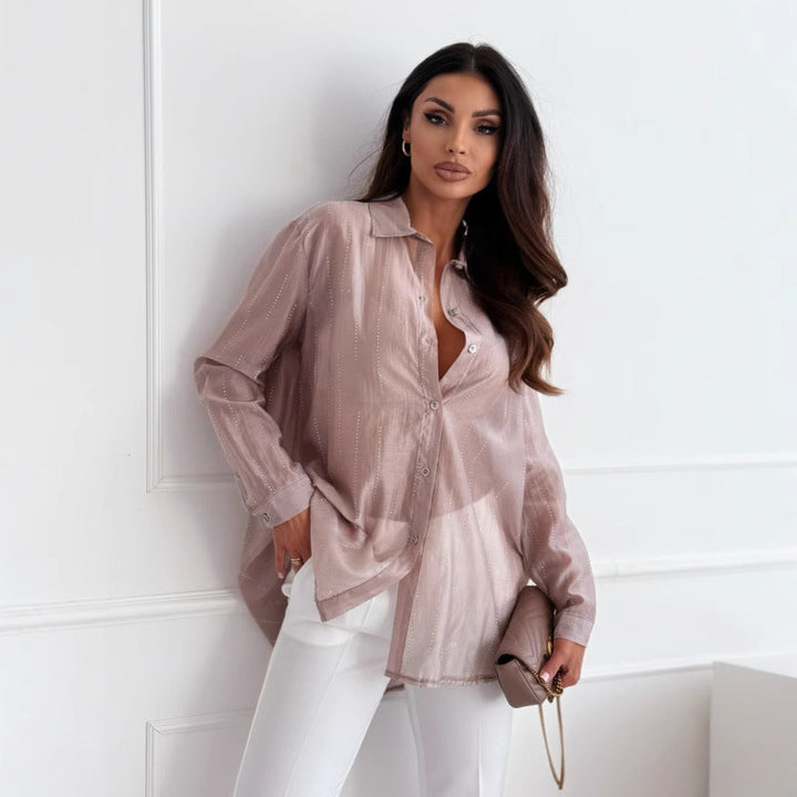 Dame afslappet chiffonbluse Stilla