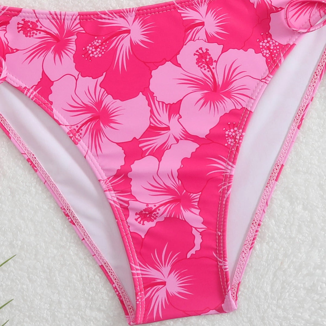 Dame Triangel-Bikini med legende blomsterdetaljer Skovae