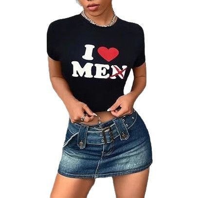 Dame Crop-T-Shirt i urban grafisk design Skovae