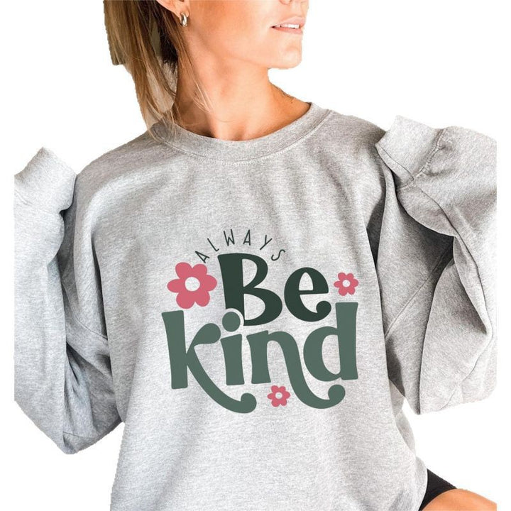 Kvinders sweatshirt med motiverende budskab og trendy puffærmedesign Stilla