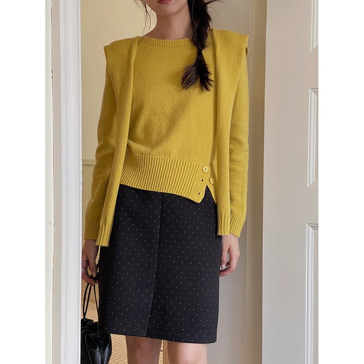 Dame strikpullover med struktureret rib-optik og elegant snit Stilla