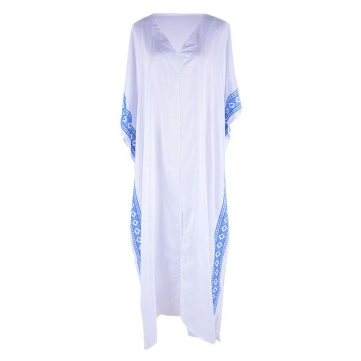 Dame Strandkåbe i Boho-stil med side slids og farvede accenter Stilla