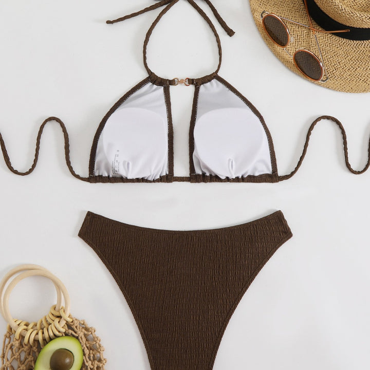 Dame Triangel-Bikini med raffineret Cut-Out og elastiske stropper Stilla