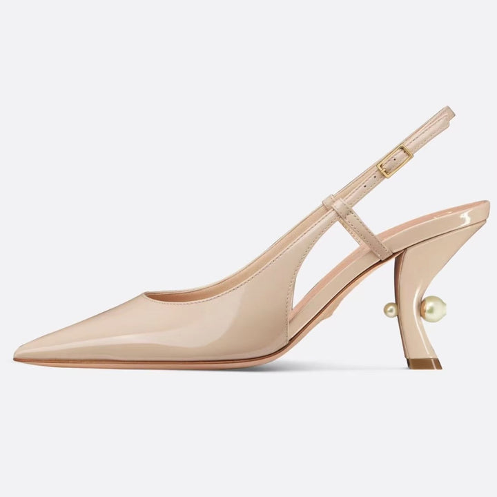 Dame Slingback-hæle med kunstnerisk skulptureret hældesign Stilla